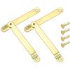 QUARKZMAN 2Pcs 5.71x0.43 Cerniere Di Supporto Pieghevoli Per Coperchi, Lato Destro Cerniera Di Sollevamento Coperchio, Cerniere Metalliche Retro Rotabili A 180 Gradi Con Viti, Rame