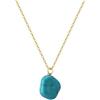 HeyMeili Collana Donna Argento Placcato Oro Collana Ciondolo Pietra Portafortuna con Turchese Compleanno Gioielli Regalo per Ragazze Madre Sorella Figlia