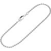NKlaus Bracciale 925 Argento Sterling 19cm catena a sfera rotonda signore braccialetto catena 12281