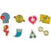 YUANstore Applicabile per Pocket Monster Generazione 1-6 Gym Badge Collection Box, Set di Gioco con 8 Pezzi, Regalo per Ragazzi e Ragazze, 3.0cm - 4.0cm, Zinco