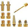 Stuurvnee 10 Pezzi Kit Ugello Pompa di Gonfiaggio Presta Valve Tube Adattatori Valvola per Bicicletta per Road e e Fixie Bike Tire Pump
