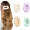 Kaizuca Set di 4 fermagli per capelli, fermagli piatti per donna, mollette antiscivolo, accessori per acconciature quotidiane(A)