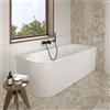 Villeroy & Boch Somera vasca da bagno ad angolo, con pannello laterale, angolo destro della stanza, con troppopieno rotondo L: 180 La: 80 cm, UBQ180SOM9CR00VD01, Somera bianco [Vasche da Bagno > Vasche da Bagno a Parete]