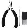 jatimdotina Tagliaunghie Set, Tagliaunghie Professionale, Tagliaunghie Uomo, Tagliaunghie per Unghie Incarnite e Spesse con Custodia in Pelle per Unghie Spesse su Mani e Piedi, Unghia Incarnita