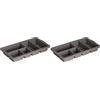 IDEA HOME Organizer per Cassetti in Plastica - Divisorio per Armadi e Contenitore FLEXISTORE IH 5/8L (Confezione da 2)