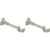 Gardinia Supporto Rustico con Base di Fissaggio per bastoni per Tende Ø 25 mm, 1 Binario, Aperto, Linea Country (Confezione da 2)
