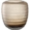 Leonardo Bellagio 036451 - Vaso per fiori colorato in vetro di alta qualità con esterno in rilievo, realizzato a mano, altezza 19 cm, diametro 16,5 cm, colore beige