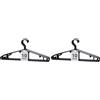 BERLONA Appendiabiti | 10 Pezzi | Appendiabiti In Plastica Con Ganci Laterali | Salvaspazio, Leggero E Funzionale | 41 cm x 18,5 cm | Per Pantaloni Leggeri, Vestiti, Camicie, Gonne, T-Shirts | Nero