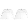 Excelsa Fourwhite Coprivivande, Tessuto, Bianco, 36 x 36 cm (Confezione da 2)