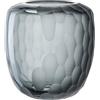 Leonardo Bellagio 036450 - Vaso a sfera in vetro di alta qualità con struttura esterna, realizzato a mano, altezza 19 cm, diametro 16,5 cm, antracite
