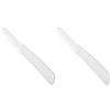 Agyo X02A Coltello in Ceramica Lama 7,5 cm - Manico PVC bianco antiscivolo con fodero protettivo, ultra-leggero per frutta, verdura, erbe e lavori di precisione (Confezione da 2)