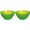 Excelsa Rainbow Insalatiera, 27.0 cm, Verde (Confezione da 2)