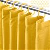 Eazzier Bath Tenda da doccia o fodera in tessuto giallo, tende da doccia in tessuto sottile con trama a foglie, per bagno, hotel di lusso, leggera, set con 12 ganci, 183 x 183 cm, giallo