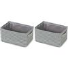 Compactor Cestino Grigio 23 x 15 x H.12 cm (Confezione da 2)