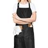 Epxee Grembiule da cucina regolabile per uomini e donne, grembiule da cucina con 3 tasche per casa, ristorante, caffè, nero