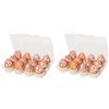 PME Set da 3 contenitori in plastica riutilizzabili per cupcake in monoporzione (12 cavità) (Confezione da 2)