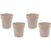 PARENCE.- Set di 4 piccoli vasi in plastica - Ø 12 cm - vasi leggeri e resistenti senza foro di drenaggio - ideali per piantine, talee, piante da interno - colore casuale
