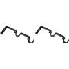 Gardinia Supporto Doppio per bastoni per Tende con Ø 16 mm, 7/7 cm, incl. Materiale di Montaggio, Linea Memphis, Nero Opaco (Confezione da 2)