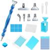 Monsully Penna per Pittura Diamante in Resina 5D Accessori, 6 Stili Testine di Ricambio per Penna in Metallo per Diamond Painting Pen per Artigianato d'Arte, Strumenti per Diamond Painting Accessori
