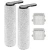 BRUVISH (4 pezzi) F25 GT spazzola di ricambio e filtro HEPA per Roborock F25 GT/F25/F25 LT/F25 RT/F25 ACE/ F25 ALT/ F25 ACE Combo/ F25 Combo aspirapolvere a secco a umido, 2 rotelle, 2 filtri HEPA