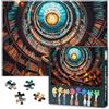 TISHIRON Classica Biblioteca Puzzle 1000 pezzi - scaffali alti e decorazioni a cupola, 50x70 cm puzzle d'arte architettonica per adulti esigenti