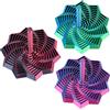 Fukaisu 3 Pezzi Stelle Sensoriali Espanse, Stampate in 3D Stella di Decompressione a Spirale con Manico Giocattolo Antistress a Nido d'Ape Esagonale per Scrivanie da Ufficio Regalo (Piccolo)
