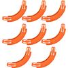 Sinbana 8pz Pezzi di Pista Curvi Compatibili con Hot Wheels Macchinine, ABS Connettori per Pista Accessori per la Costruzione di Piste (Arancia)