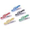 WANDIC - Piccola Clip Trasparente in plastica per leggio, per spartiti, Libri, Fogli e Pagine, a Forma di Nota Musicale, 8 Note, PC, Colori Misti 1, 5 Pezzi