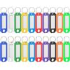 Uniclife 20 pezzi portachiavi, 10 Portachiavi colorati con etichette, etichette per portachiavi, identificatori in plastica con anello diviso, 5.8x2cm