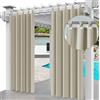 Ferocity Tenda per Esterni Impermeabile Set 2X 220 x 155 cm Impermeabile per Patio Portico Anteriore pergola per Giardino Cortile Balcone (2 Pezzi) Beige [129]