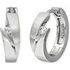 Engelsrufer Jana - Orecchini a cerchio da donna in argento sterling, con 2 zirconi, chiusura a clip, senza nichel, 16 mm, Ø16 mm, Argento sterling, Zirconia cubica