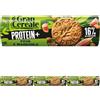 Gran Cereale, Biscotti Proteici Protein+ Fichi e Mandorle, con 16% di Proteine e Ingredienti 100% Vegetali, Biscotti da colazione, Tubo da 250g (Confezione da 4)