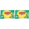 Lipton alla Menta, infuso naturalmente senza caffeina, Infusi alla frutta e alle erbe, Confezionati singolarmente, 20 filtri (Confezione da 2)