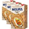 Misura Fibrextra Croccanti - Crackers con Farina 100% Integrale, Semi di Sesamo, Fiocchi d'Avena e Chia, Ricchi di Fibre, Contiene 8 Fette, Confezione Richiudibile Salvafreschezza da 160 gr