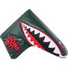 SHABIER New War Shark Flying Tiger Warshark - Coprimazza per putter da golf, con lama bianca