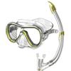 Seac Set Giglio, Set Snorkeling con Maschera Subacquea e Snorkel con Valvola di Spurgo Acqua per Adulti e Ragazzi, nero, standard