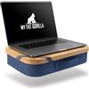 MY FAT GORILLA Porta PC da Divano Bambù - Poggia Computer da Letto con Vano Portaoggetti - Supporto PC Portatile Letto & Divano per fino a 17 pollici - Lap Desk con Manico
