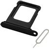 MMOBIEL Vassoio Porta Scheda SIM Compatibile con iPhone 13 Pro/13 PRO Max - Sostituzione Supporto Scheda SIM - Porta SIM - incl. Estrattore SIM e Anello di Gomma Impermeabile - Nero