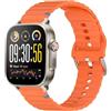 GIOPUEY Cinturini Compatibile con Realme Watch 5, Morbido Silicone Cinturino [Resistente all'Usura] [Traspirante] - Orange