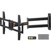Perlegear Supporto TV Parete con Braccio Extra Lungo 822mm per Schermi piatti/curvi da 32-75 Pollici fino a 45 kg, Staffa TV Girevole Inclinabile Orientabile, Max VESA 600 x 400mm