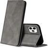 ZONNAVI Cover per iPhone 11 PRO, Flip Custodia Pelle PU con [Slot Cart] [Supporto Stand] [Magnetica], Cover a Libro Portafoglio per iPhone 11 PRO (Grigio)