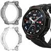 ToVioc Cover Compatibile con Amazfit T-Rex 3 Pro 48mm Custodia Full Protezione, [2 Pezzi] [Anti-Graffio], Shell per Amazfit T-Rex 3 Pro 48mm - Nero & Trasparente