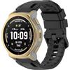 GIOPUEY Cinturini Compatibile con Amazfit T-Rex 3 PRO 44mm/Amazfit Trex 3 PRO 44mm, Morbido Silicone Cinturino [Resistente all'Usura] [Traspirante] - Black