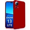 N NEWTOP Cover Compatibile per Xiaomi 13 LITE, Custodia TPU SOFT Gel Silicone Ultra Sottile Flessibile Case Posteriore Protezione Fotocamera Anti Urto Guscio Scocca Colorato (Rosso)