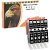 LOSMANN D&C 5x Foto nero cartucce compatibili con Canon CLI-581 XXL ricambio per Canon Pixma TR7550 TR8550 TS6150 TS6151 TS6250 TS6251 TS8150 TS8151 TS8152 TS8250 TS8251 TS8252 TS9150 TS9155 TS9550