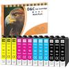 D&C T1295 Multipack Cartucce d'inchiostro compatibili con Epson T1291 T1292 T1293 T1294 per Epson WF 3520 WF-3530, Stylus Office BX535WD BX635FWD Stylus SX420W SX525WD SX535WD (confezione da 12)