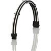 LINKUP - AVA 30cm EPS 8 (4+4) pin CPU ATX Scheda Madre Cavo di Prolunga per PC con Guaina Intrecciata per Alimentatore PSU con Pettini┃Design Robusto e Rigido┃Confezione Singola┃300mm - Bianca Nero