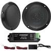 STUDIOFINIX Altoparlanti a Tetto Bluetooth Impermeabili da 10 cm per Bagno, Cucina, Casa, All'aperto, Camper, Carretto da Golf e Barca con Montaggio Incastonato（Nero）