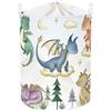 HUUMONSS Grande Cesta Porta Biancheria Dinosauri Carini Pieghevole Cestini Portaoggetti Giocattoli Vestiti per Bambino Cesta Indumenti Sporchi per Bagno,Albero,63L
