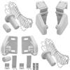 Piuluvor® 2 Set Kit Accessori per Tenda a Rullo Ricambio per Tende a Rullo a Morsetto, 17mm Staffa per Finestra a Morsetto non Richiede Foratura per Tende a Rullo Doppie